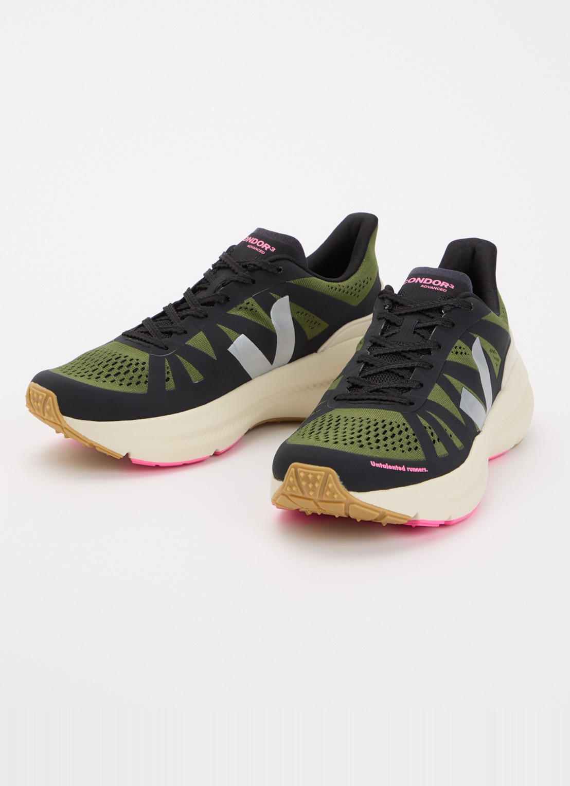 Veja Condor 3 Advanced Sneaker van mesh - detail 2 legergroen