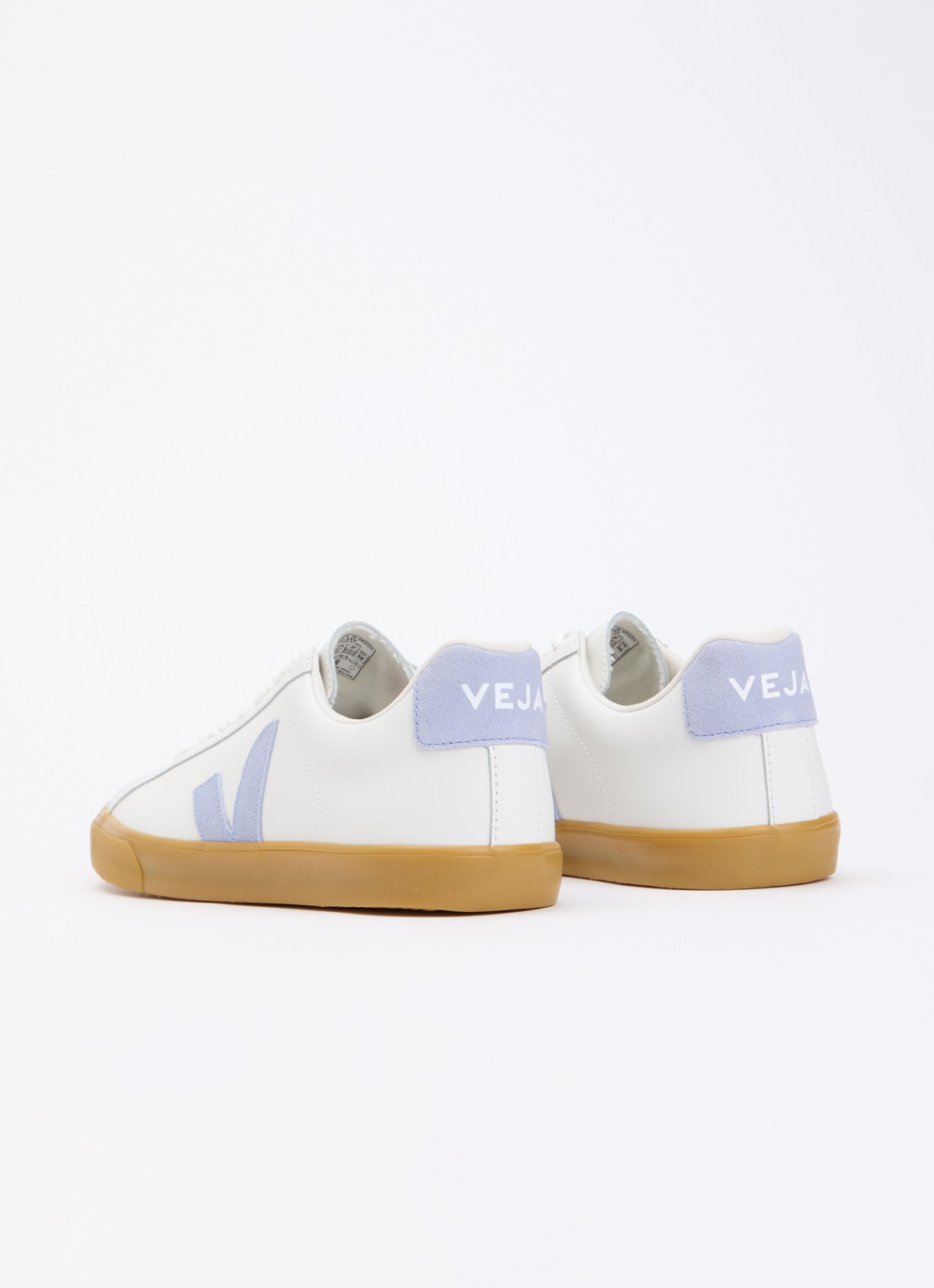 Veja Esplar sneaker van leer met logo - achterkant wit