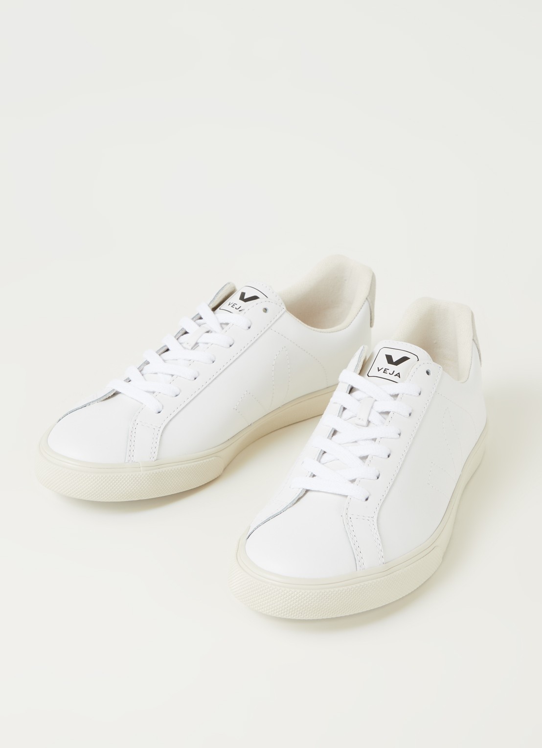 Veja Esplar sneaker van leer - detail 4 wit