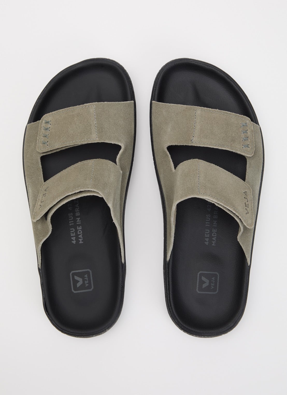 Veja Etna slipper van suède - detail 4 olijfgroen
