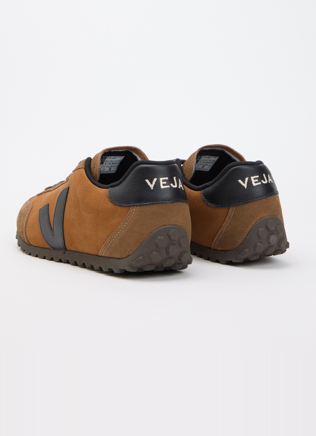 Veja GT sneaker van suède - achterkant 6 oranjebruin
