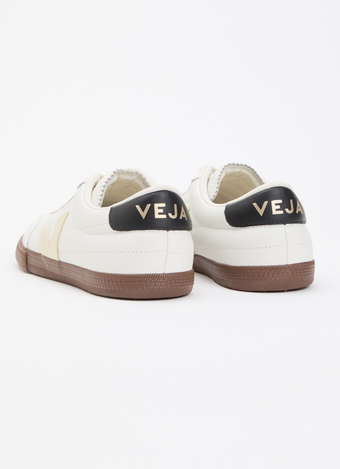 Veja Panenka sneaker van leer met logo - achterkant 5 wit