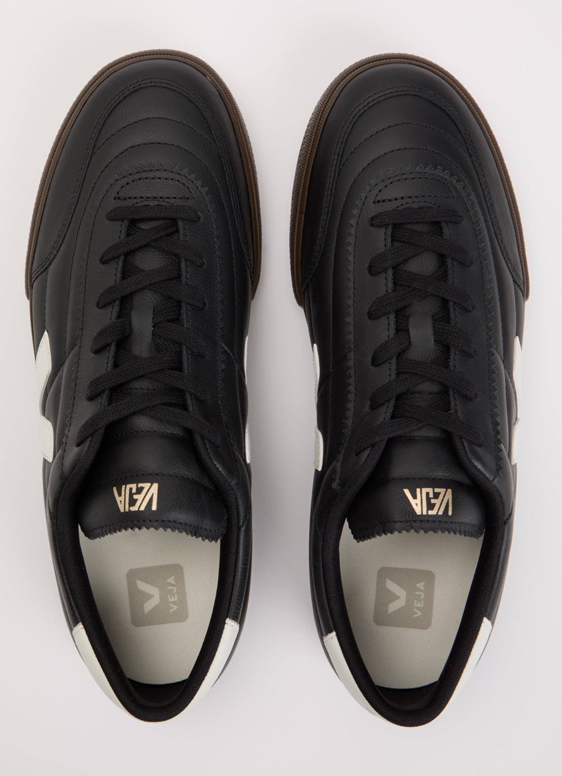 Veja Panenka sneaker van leer - detail 4 zwart