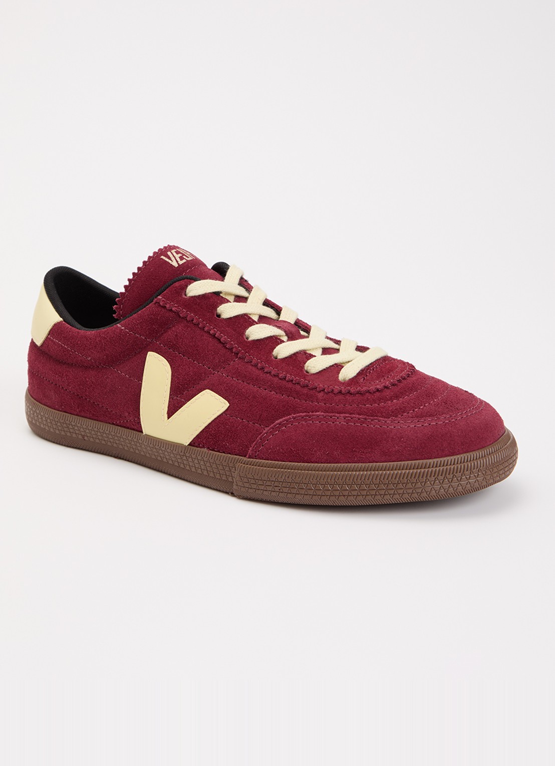 Veja Panenka sneaker van suède - voorkant 2 bordeauxrood