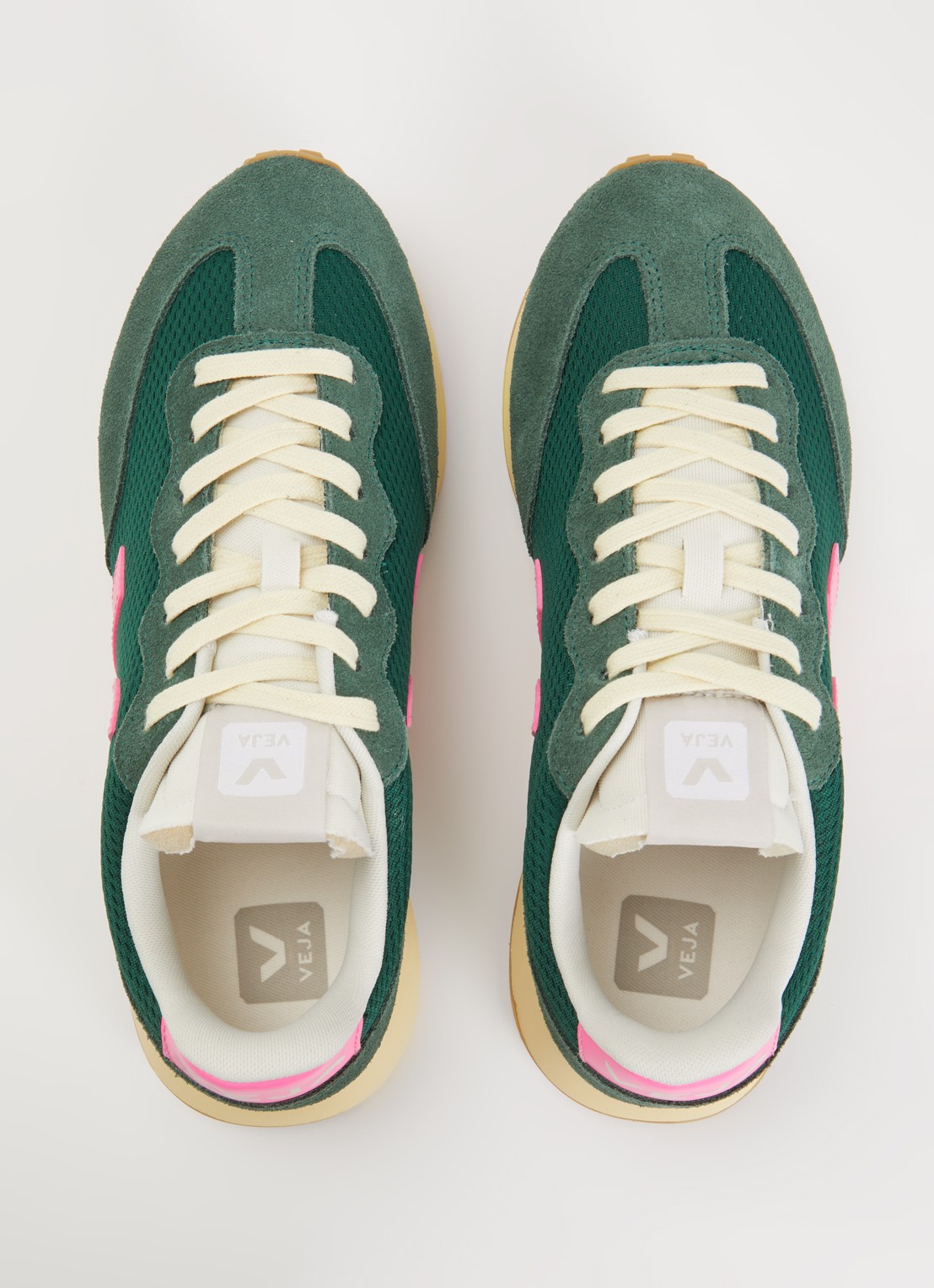 Veja Rio Branco II sneaker met suède details - detail 2 groen