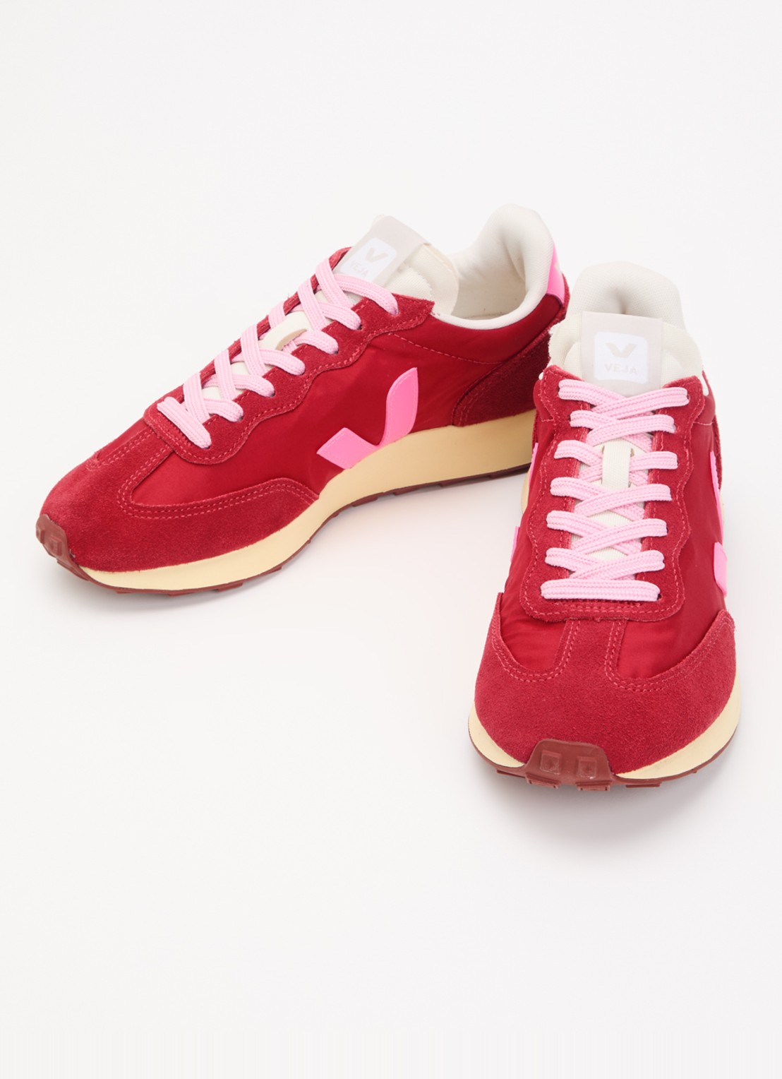 Veja Rio Branco II sneaker met suède details - detail 3 rood