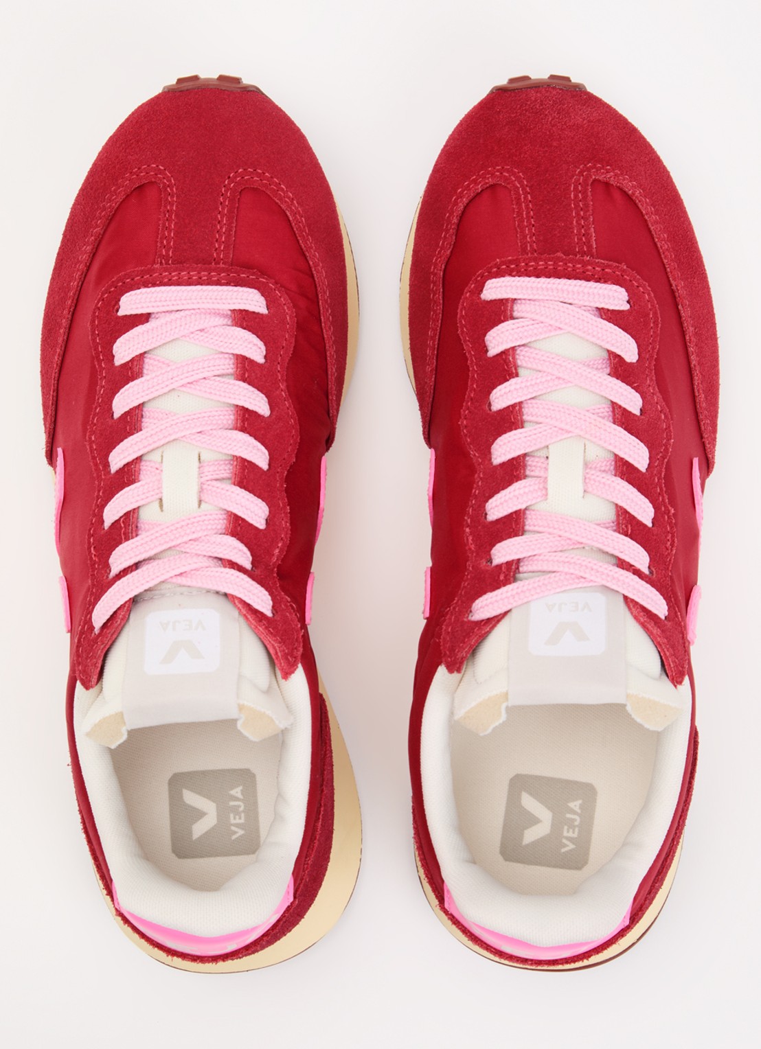 Veja Rio Branco II sneaker met suède details - detail 4 rood