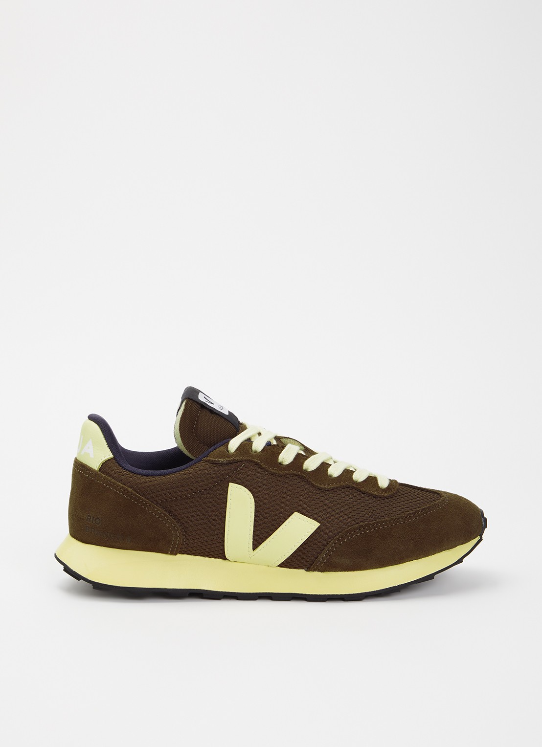 Veja Rio Branco II sneaker met suède details - voorkant 5 bruin