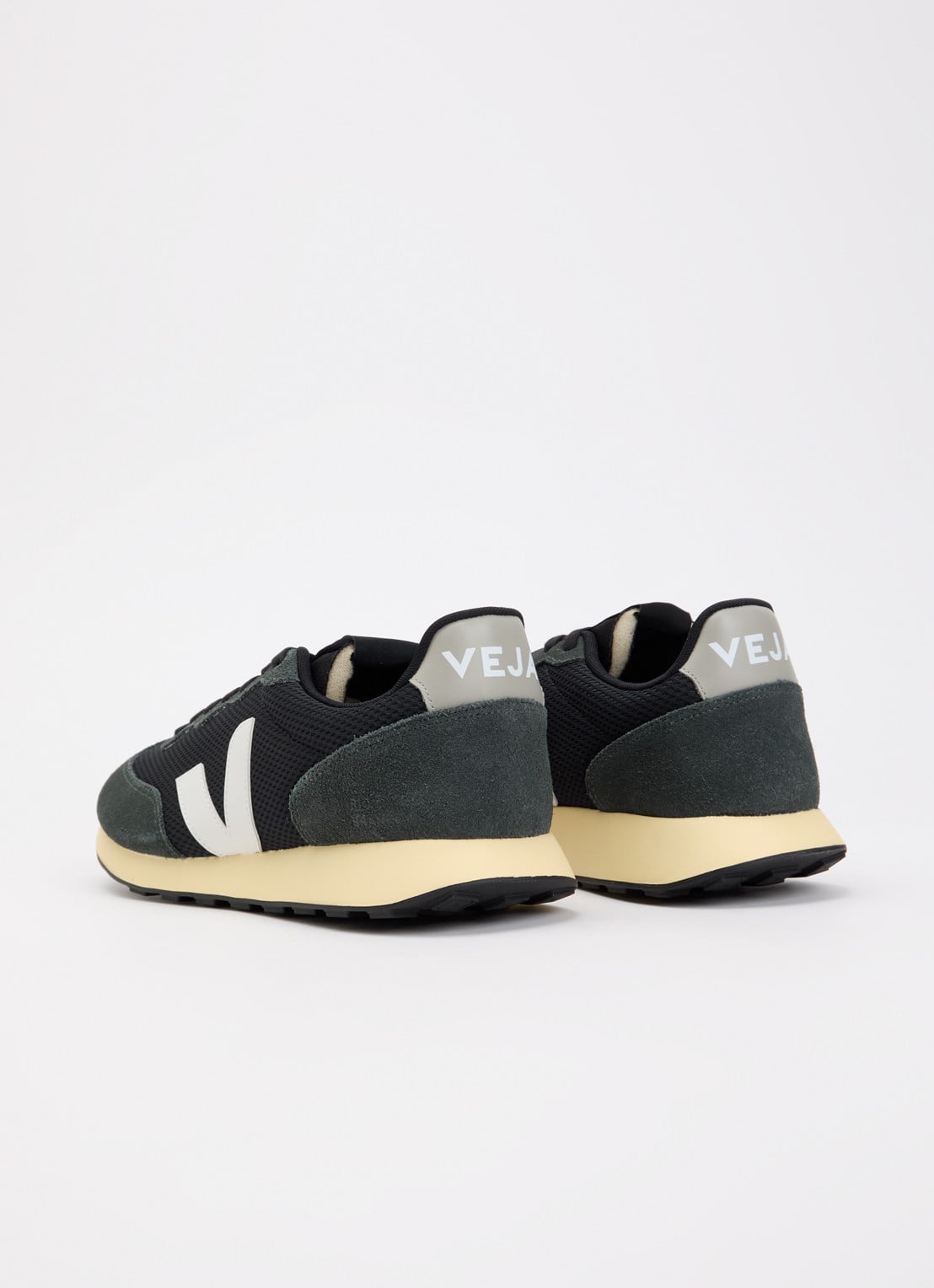 Veja Rio Branco II sneaker met suède details - achterkant 2 zwart