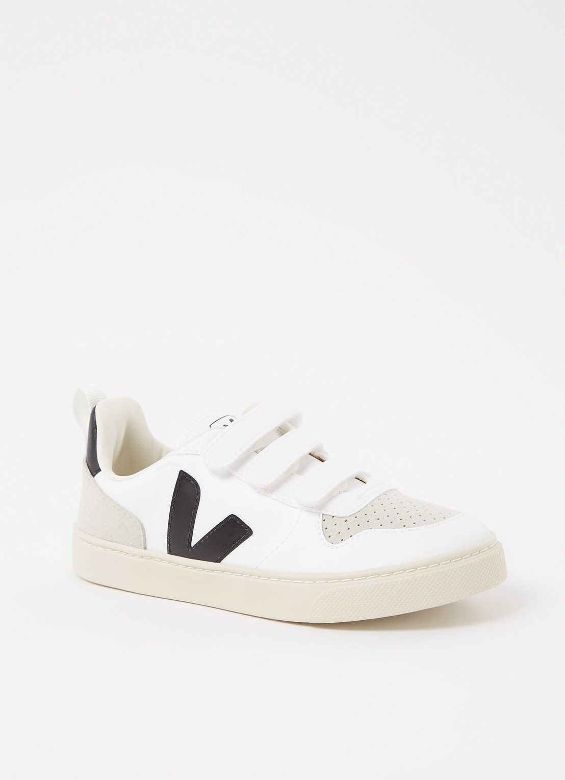 Veja V-10 Velcro sneaker  - voorkant wit