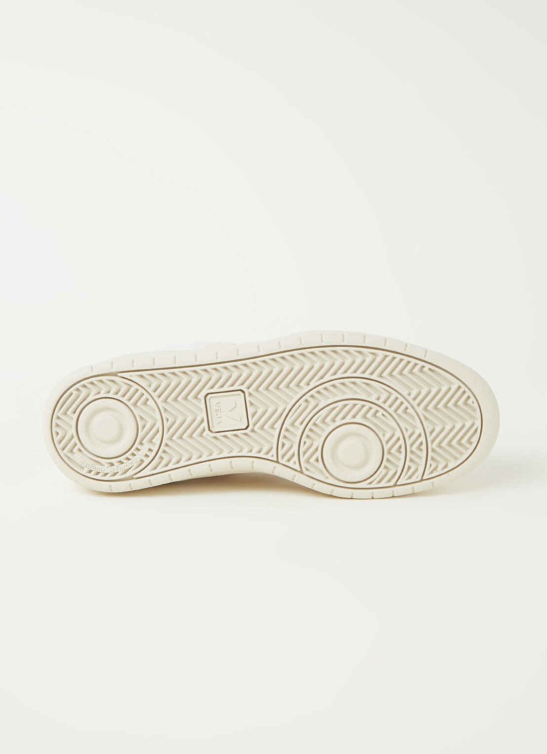 Veja V-12 sneaker van leer met suède details - detail 3 beige