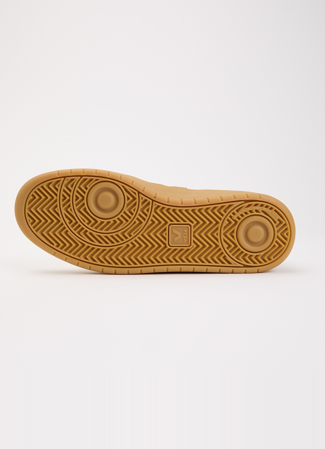 Veja V-90 sneaker van leer met suède details - detail 5 camel