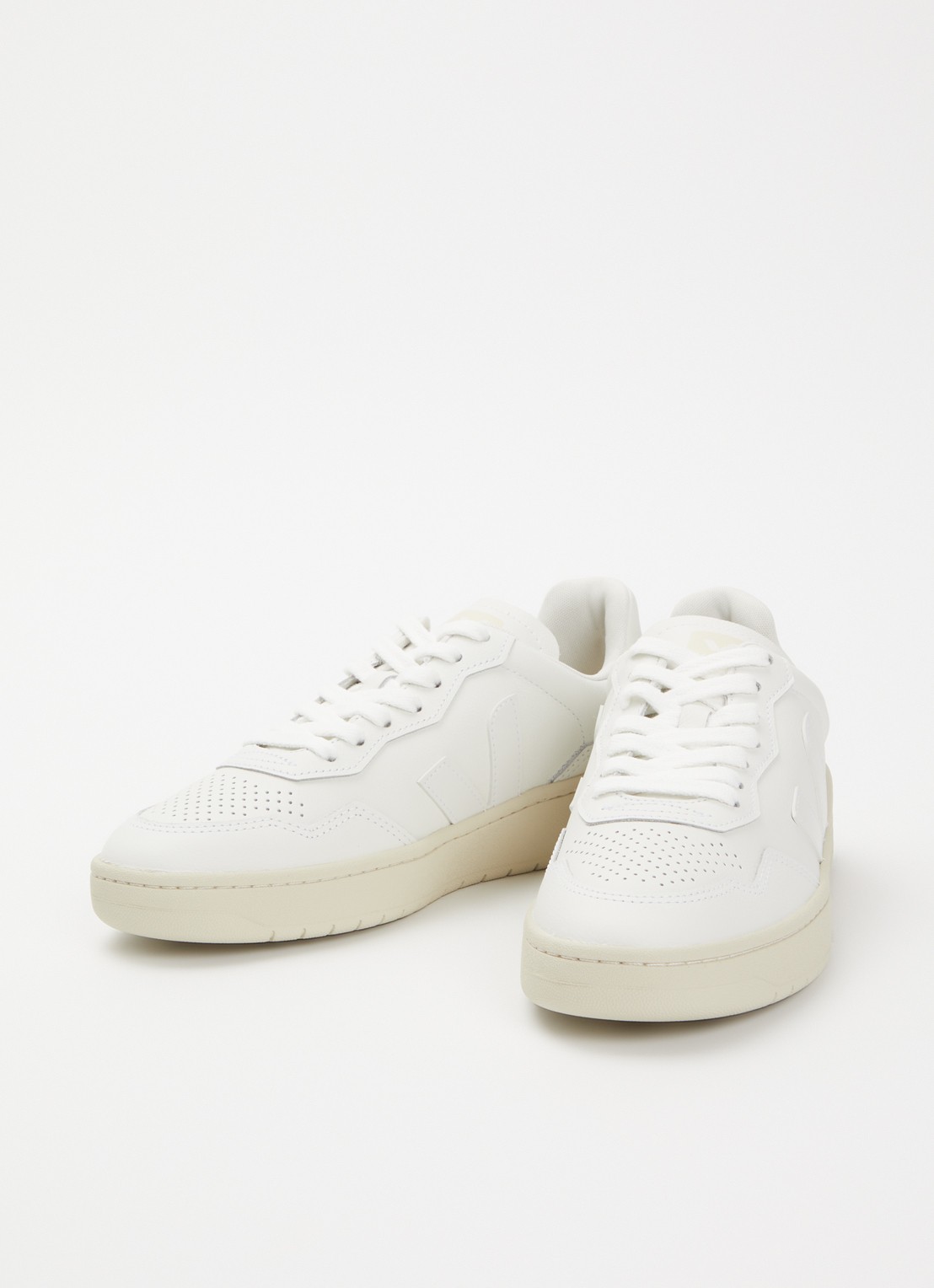 Veja V-90 sneaker van leer - detail 4 wit