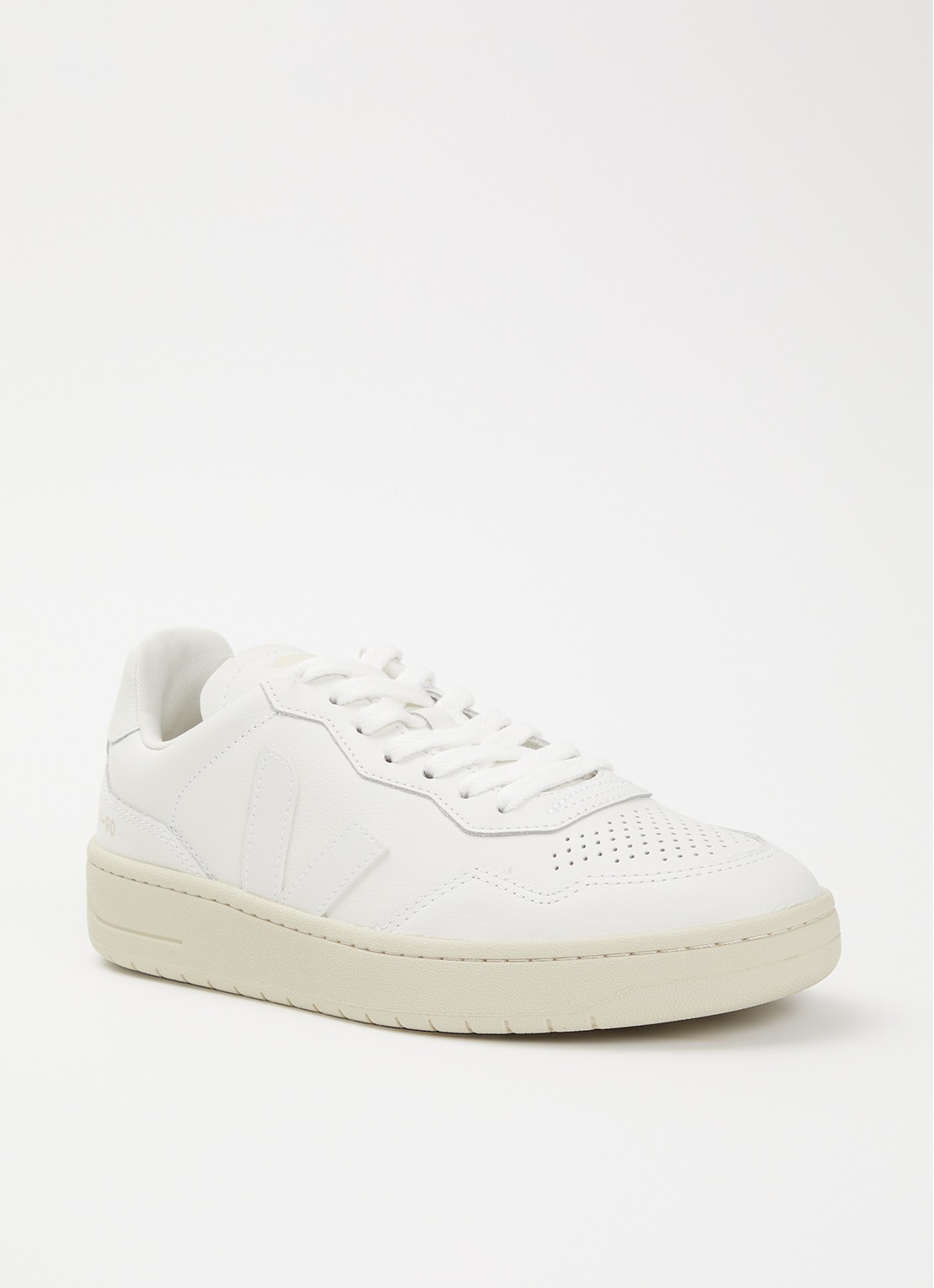 Veja V-90 sneaker van leer - voorkant wit