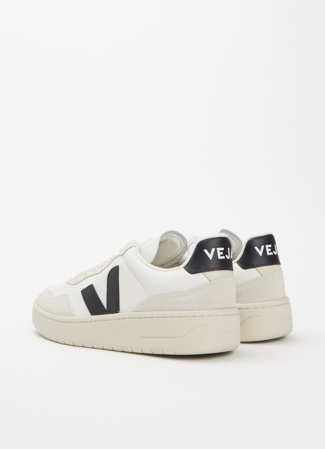 Veja V-90 sneaker van leer - achterkant 3 wit