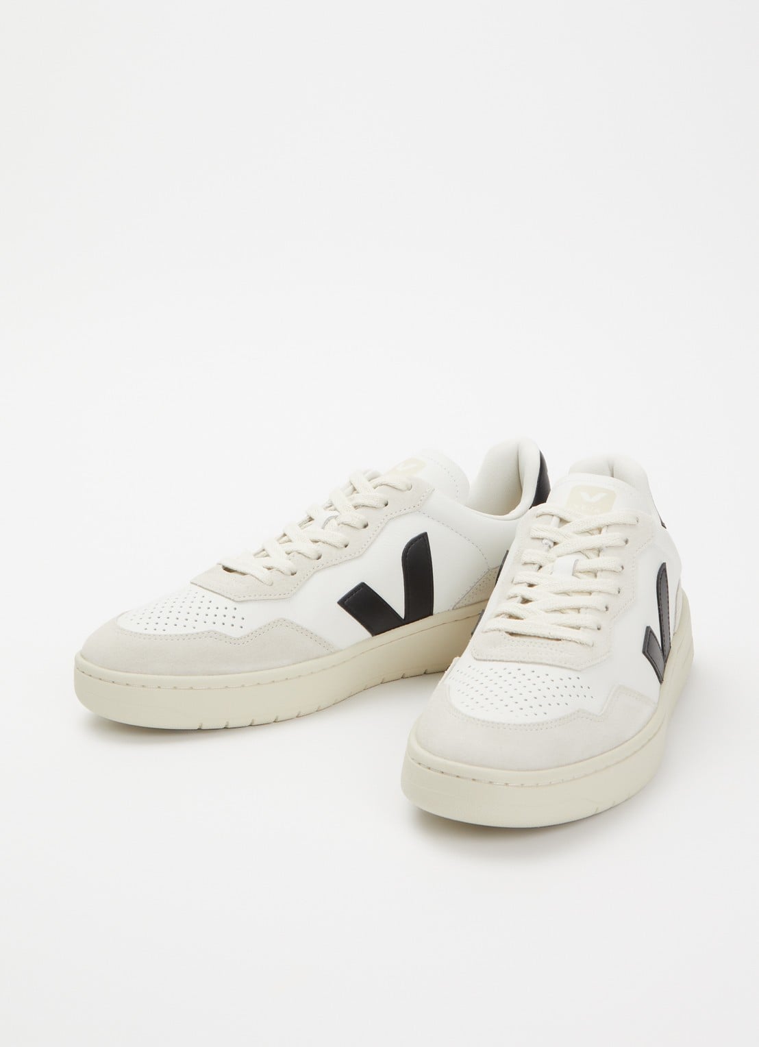 Veja V-90 sneaker van leer - detail 4 wit