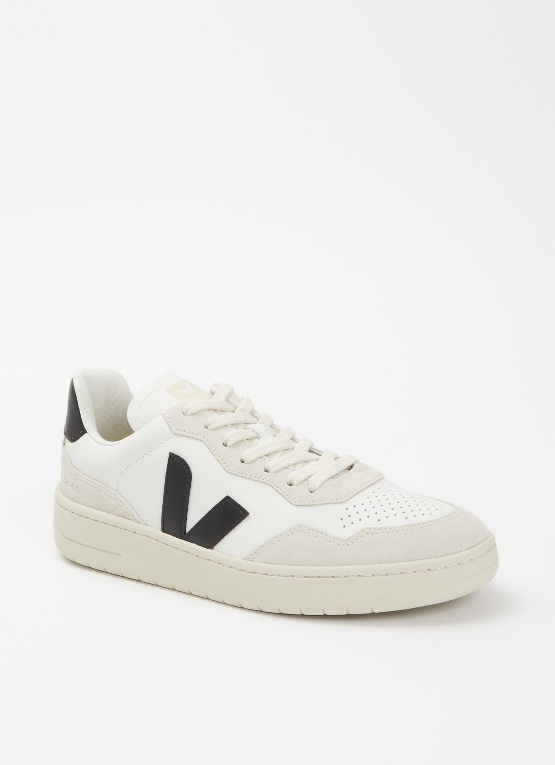 Veja V-90 sneaker van leer - voorkant wit