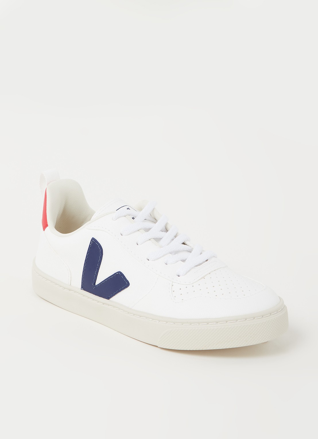 Veja V10 sneaker van leer - voorkant 4 wit