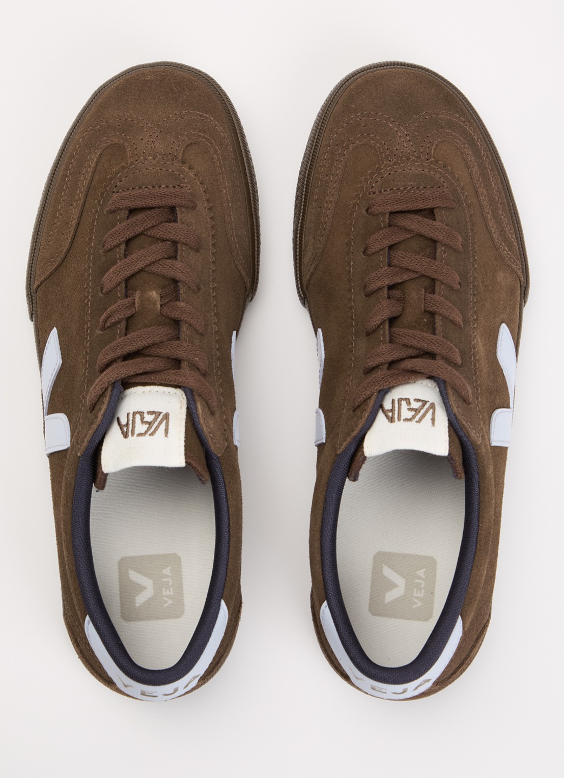 Veja Volley Eagle Swan sneaker van suède met details van leer - detail 3 bruin