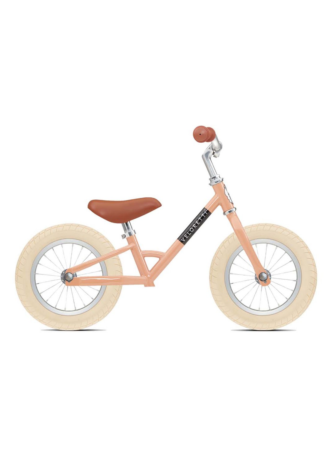 Veloretti Mini 12 inch Blazing Salmon loopfiets - voorkant zalmroze