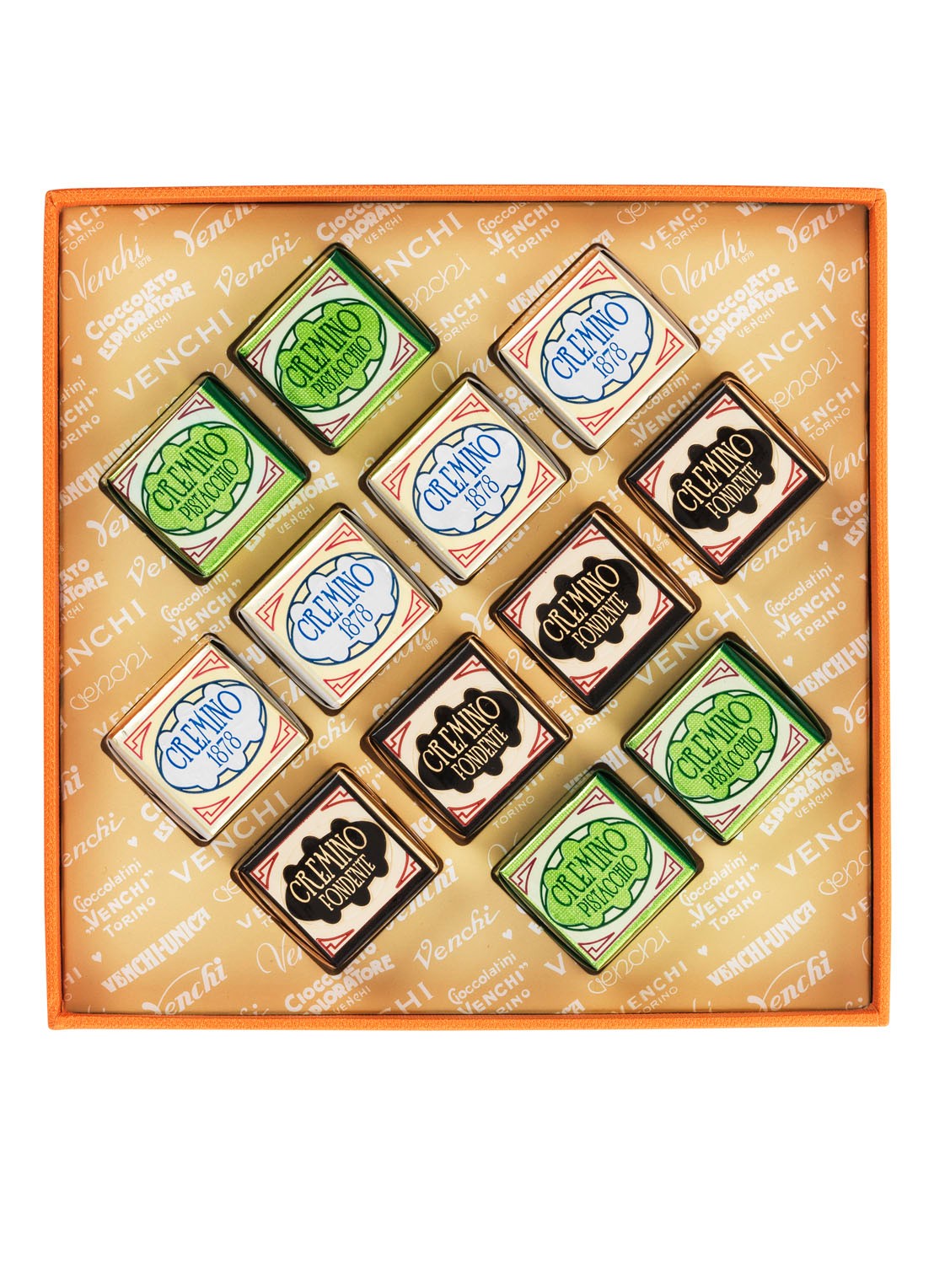 Venchi Chocolade Murrine Cremini giftbox 127 gram - detail multicolor