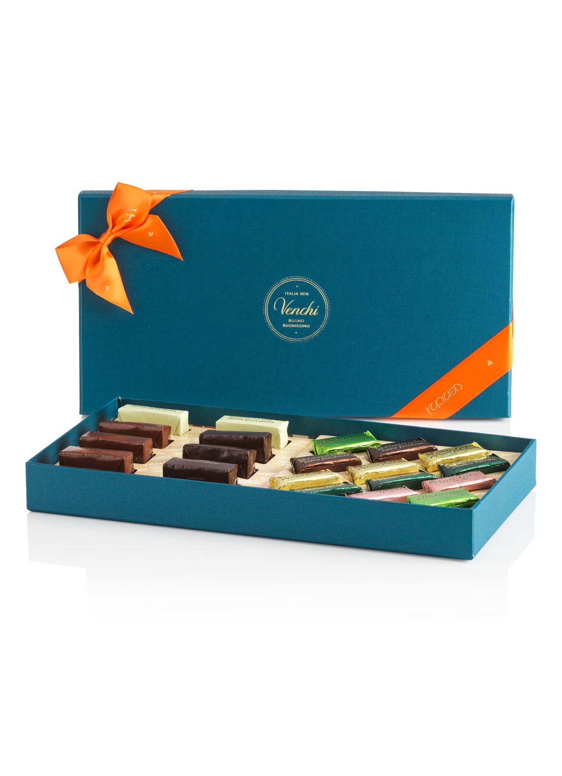 Venchi Chocolade Murrine giftbox 223 gram - voorkant 4 multicolor