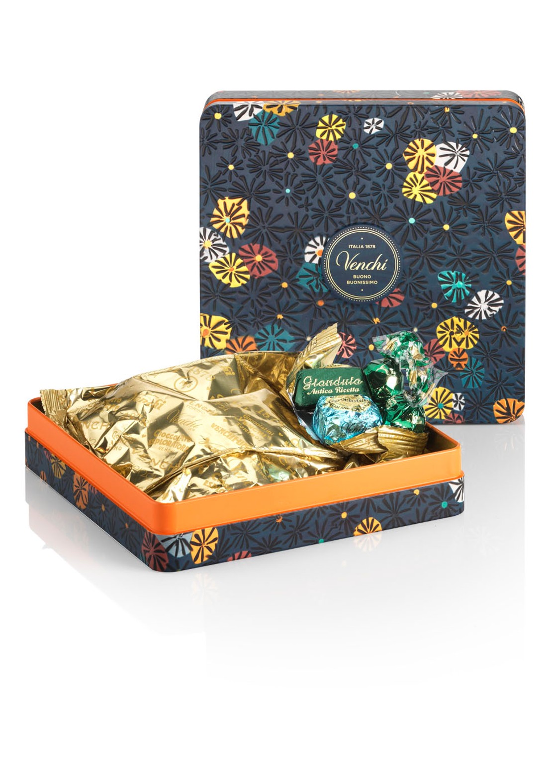 Venchi Chocolade Murrine giftbox 300 gram - voorkant 4 multicolor