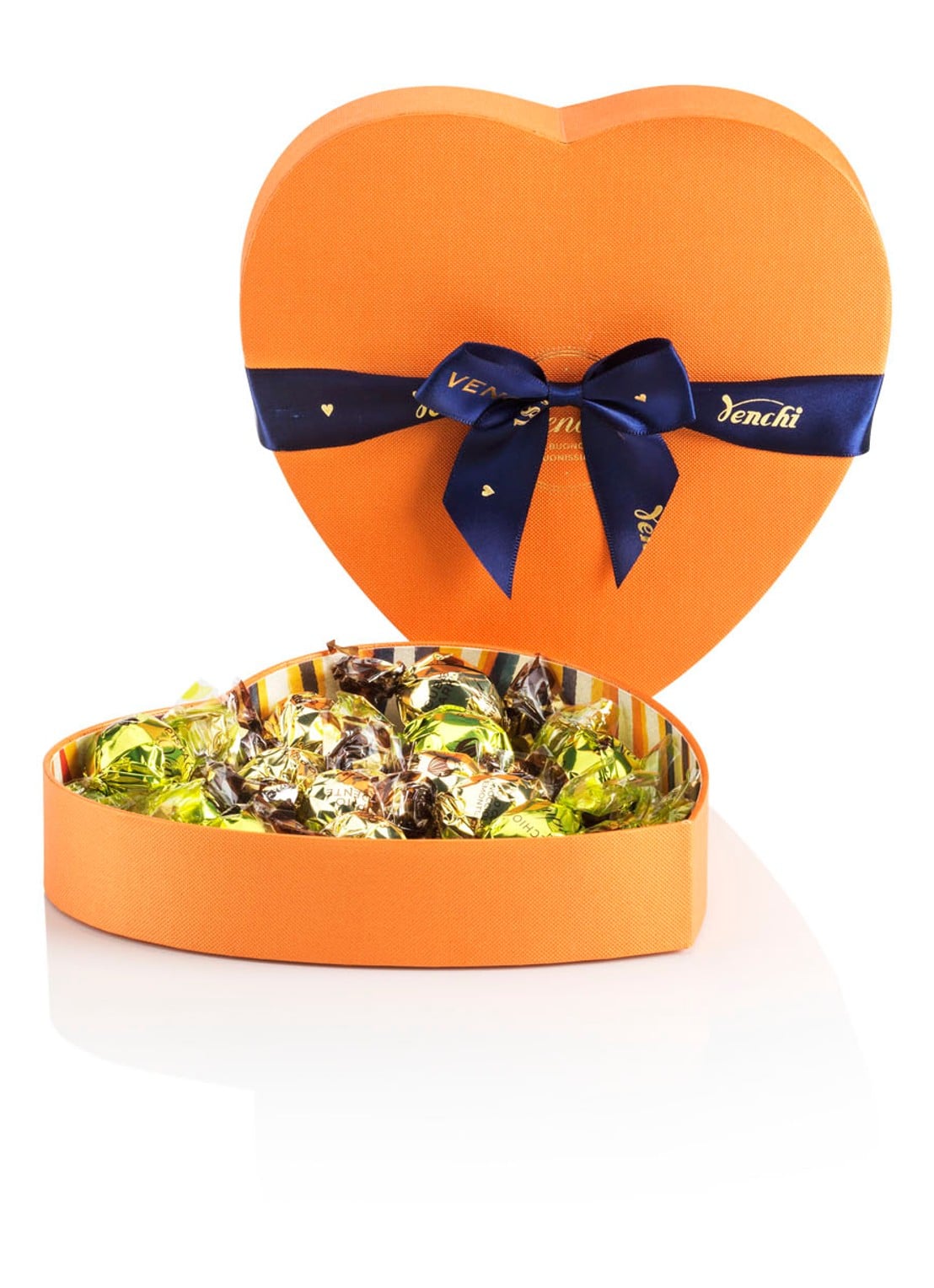 Venchi Chocolade Murrine Heart giftbox 194 gram - voorkant multicolor