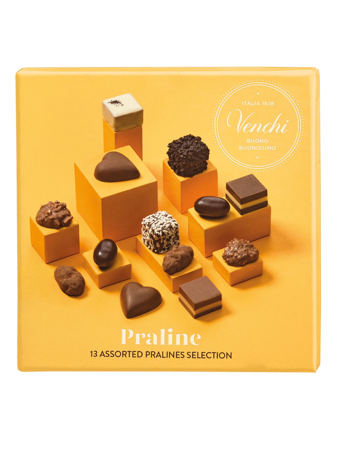 Venchi Chocolade Pralines giftbox 105 gram - voorkant multicolor