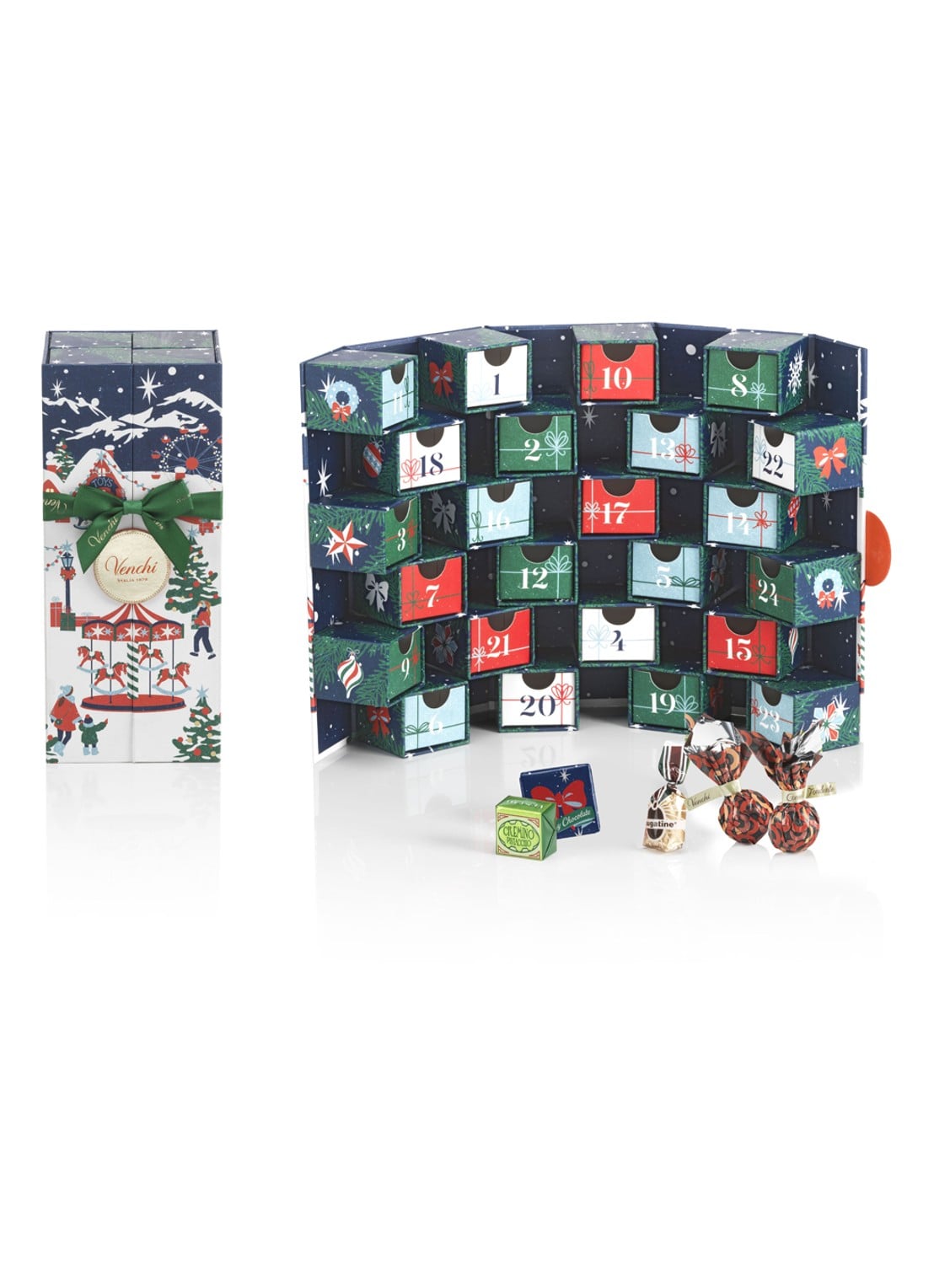 Venchi Christmas Vintage Dream adventskalender 295 gram - 24 dagen - voorkant 2 undefined