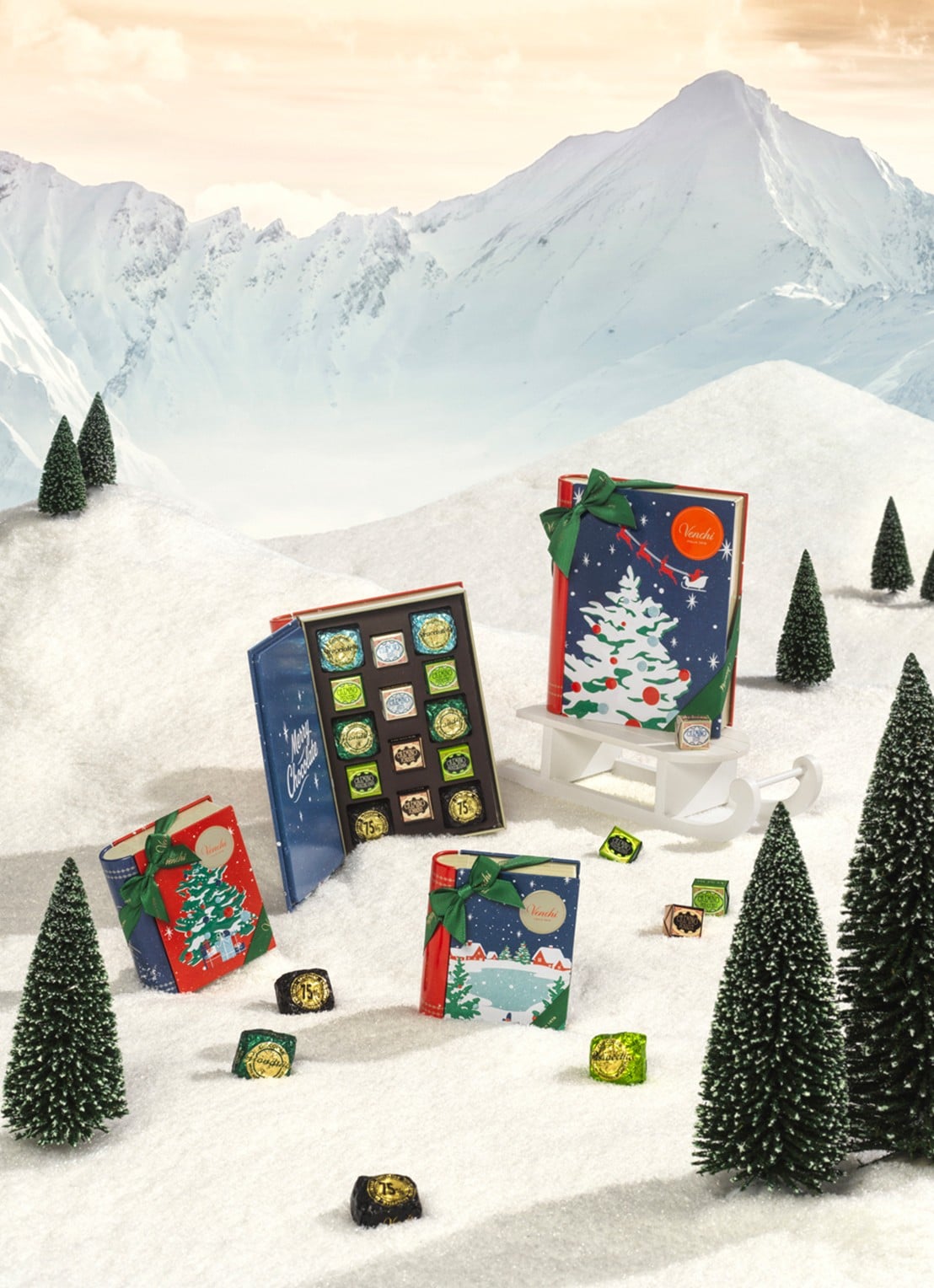 Venchi Christmas Vintage Dream chocolade in giftbox 200 gram - voorkant 2 undefined