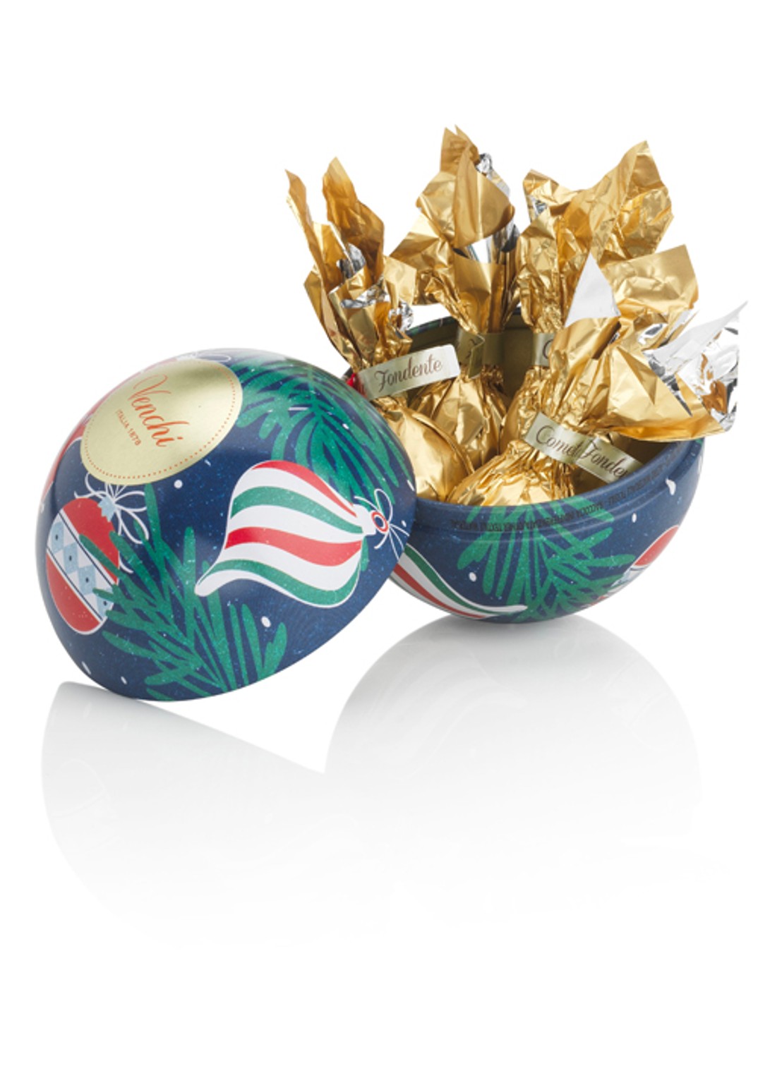 Venchi Christmas Vintage Dream kerstbal met chocolade 46 gram - voorkant 3 undefined