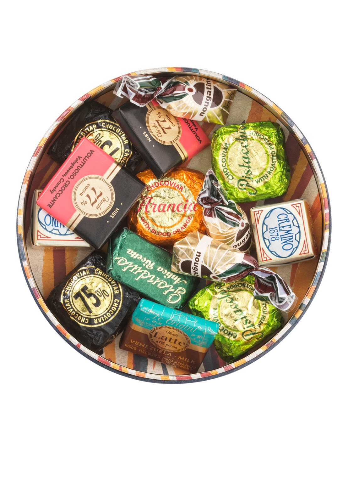 Venchi Murrine Small Hamper chocolade bonbons in geschenkverpakking - voorkant 2 multicolor