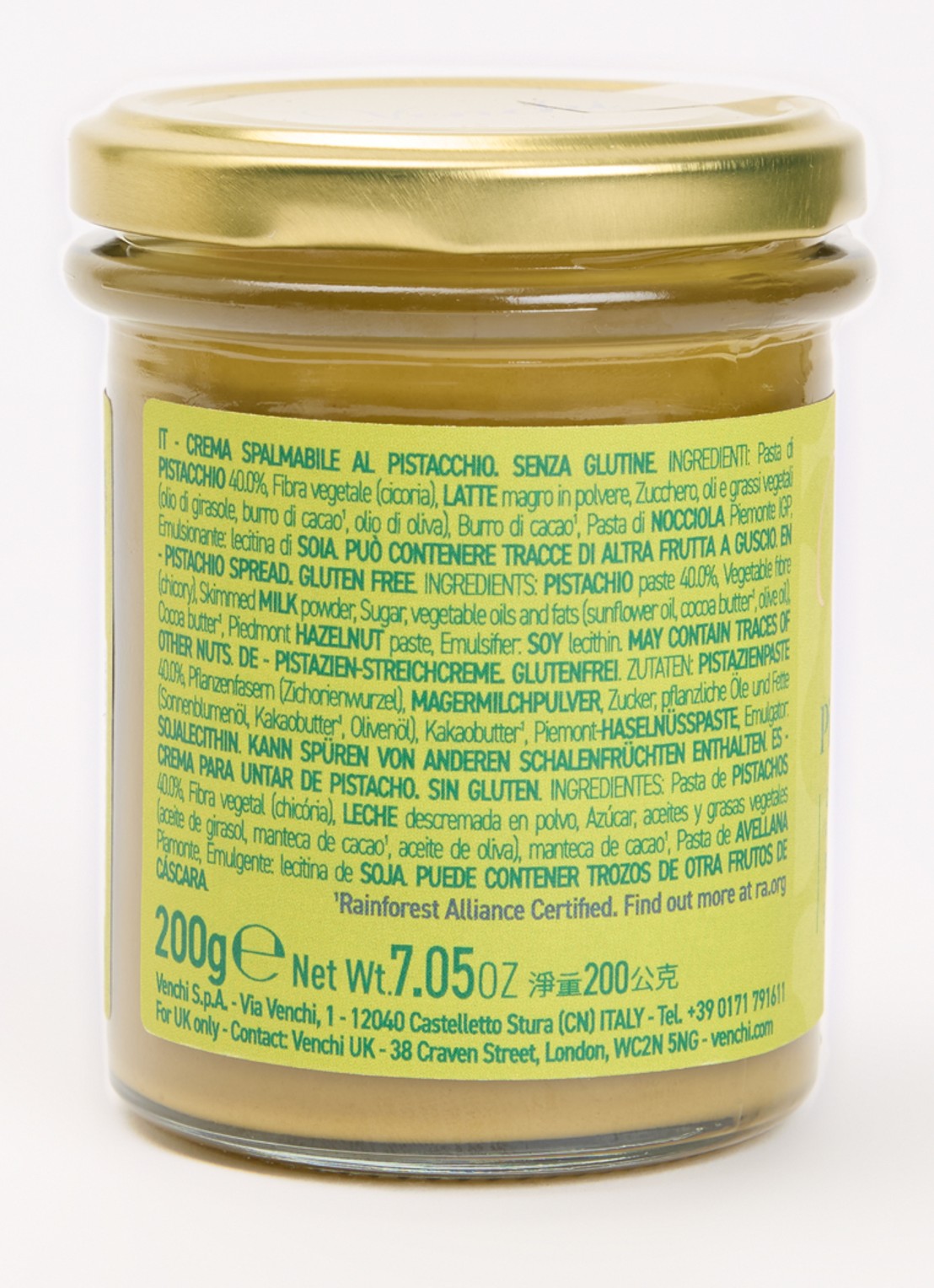 Venchi Pistache pasta 200 gram - voorkant 2 undefined