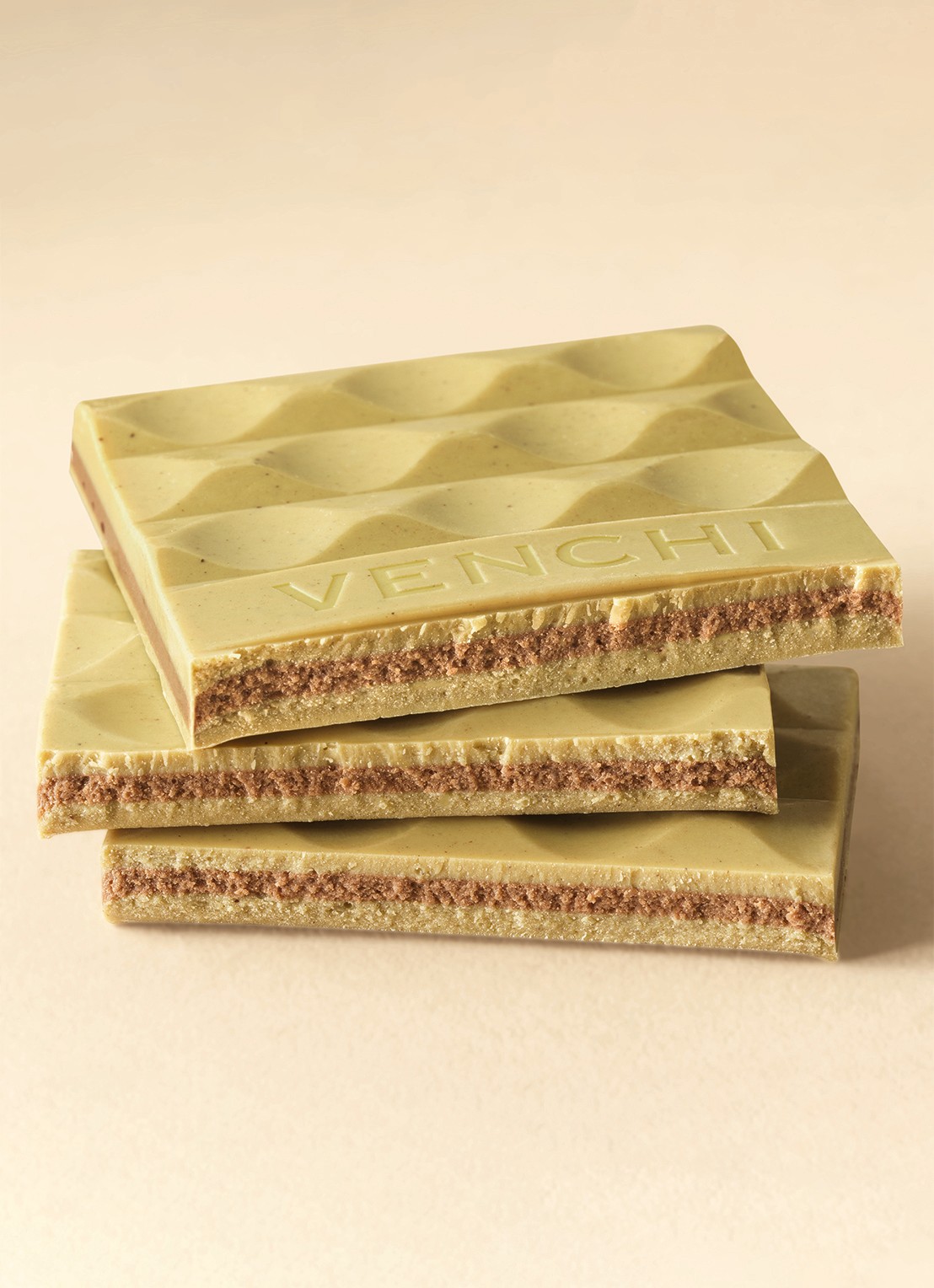 Venchi Pistachio Cremino chocoladereep 110 gram - detail 3 beige