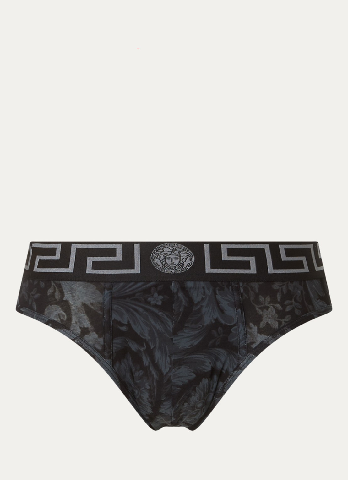 Versace Boxershort met logoband en print - voorkant 3 zwart