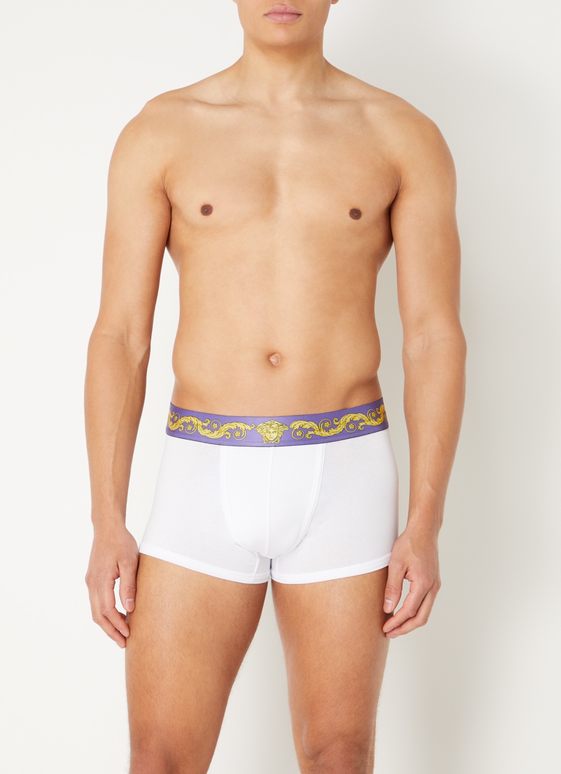 Versace Boxershort met logoband - voorkant 4 wit