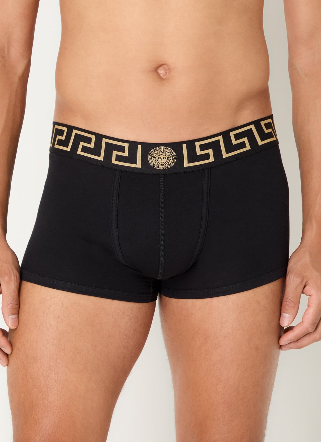 Versace Boxershort met logoband - voorkant 3 zwart