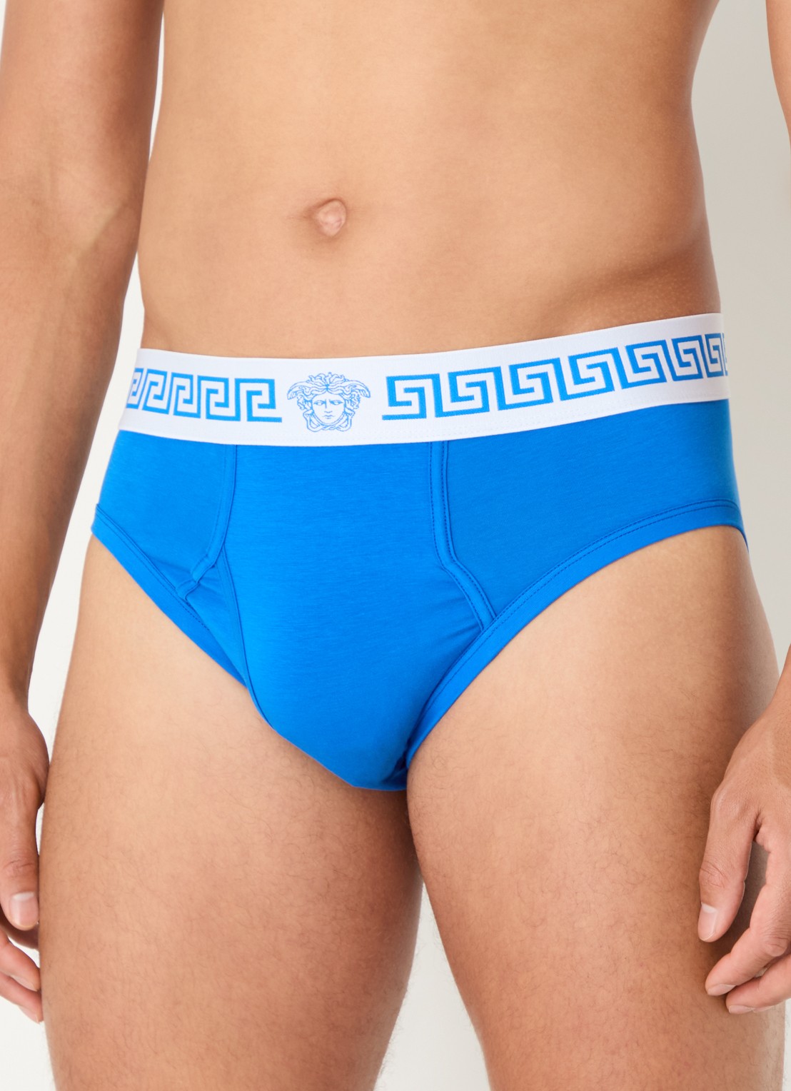 Versace Boxershort met logoband - voorkant 3 blauw