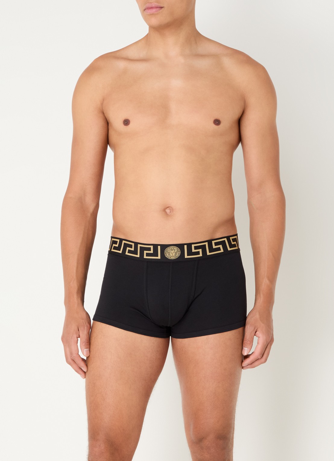 Versace Boxershorts met logoband in 3-pack - detail zwart