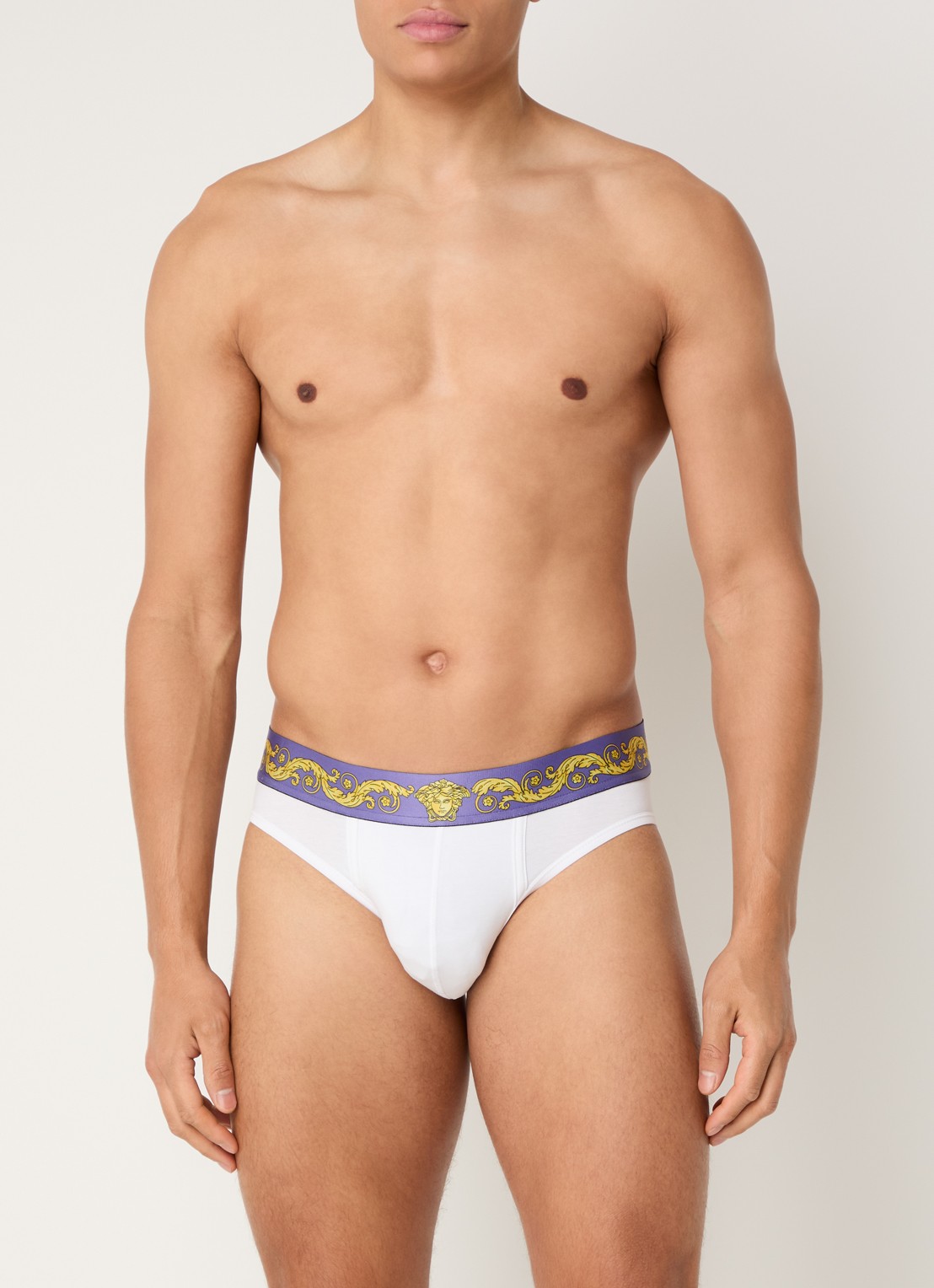 Versace Boxerslip met logoband - detail 3 wit