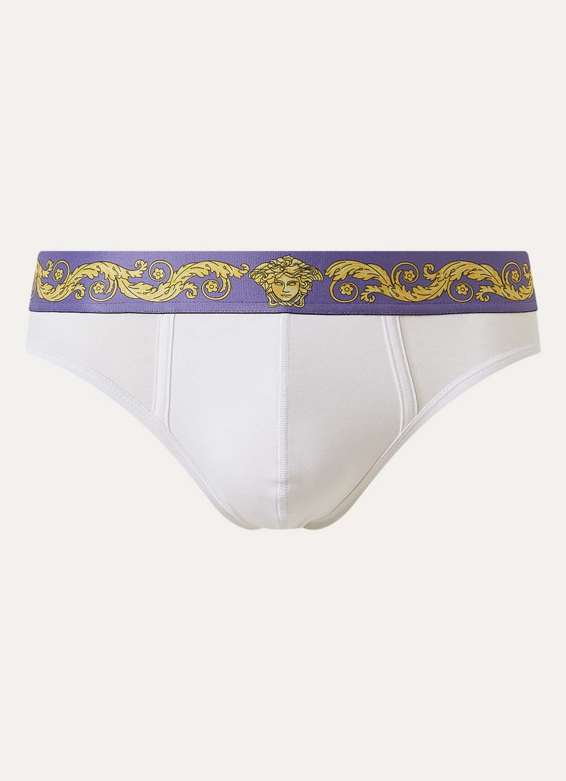 Versace Boxerslip met logoband - voorkant wit