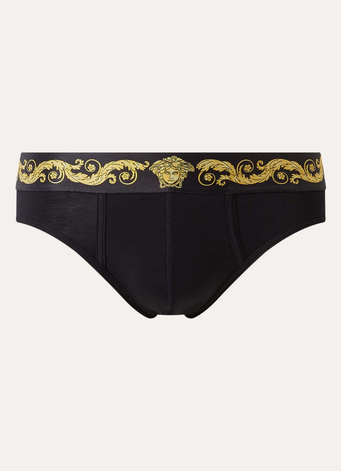 Versace Boxerslip met logoband - voorkant zwart