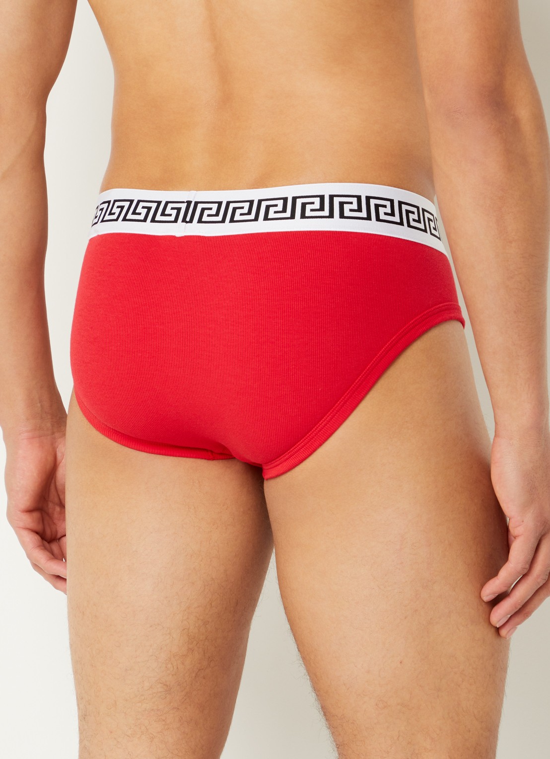 Versace Boxerslip met logoband - achterkant rood