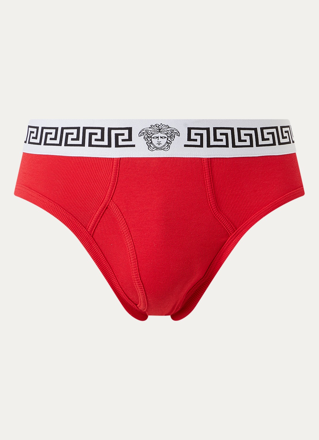 Versace Boxerslip met logoband - voorkant 2 rood
