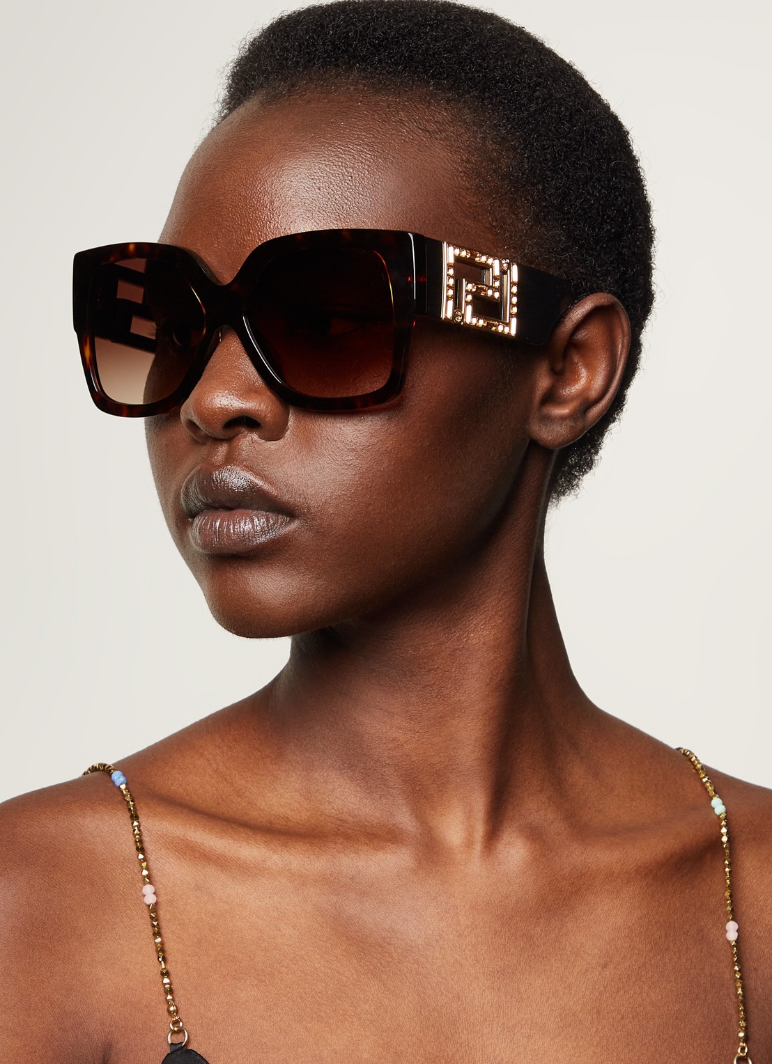 Versace Butterfly zonnebril VE4402 - voorkant 2 donkerbruin