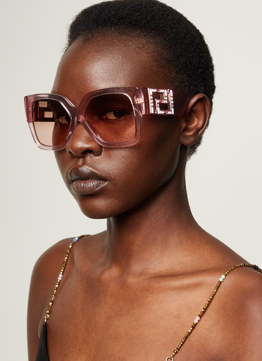 Versace Butterfly zonnebril VE4402 - voorkant 2 lichtroze