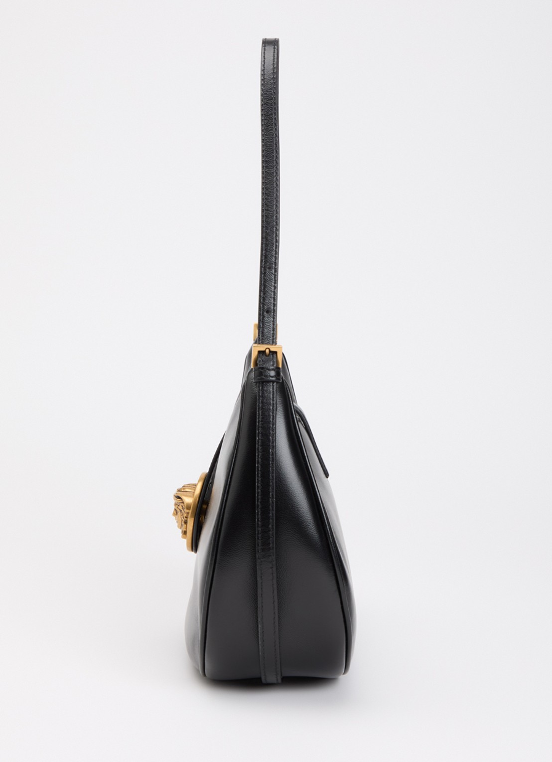 Versace Emblème schoudertas van lamsleer met logodetail - detail 3 zwart