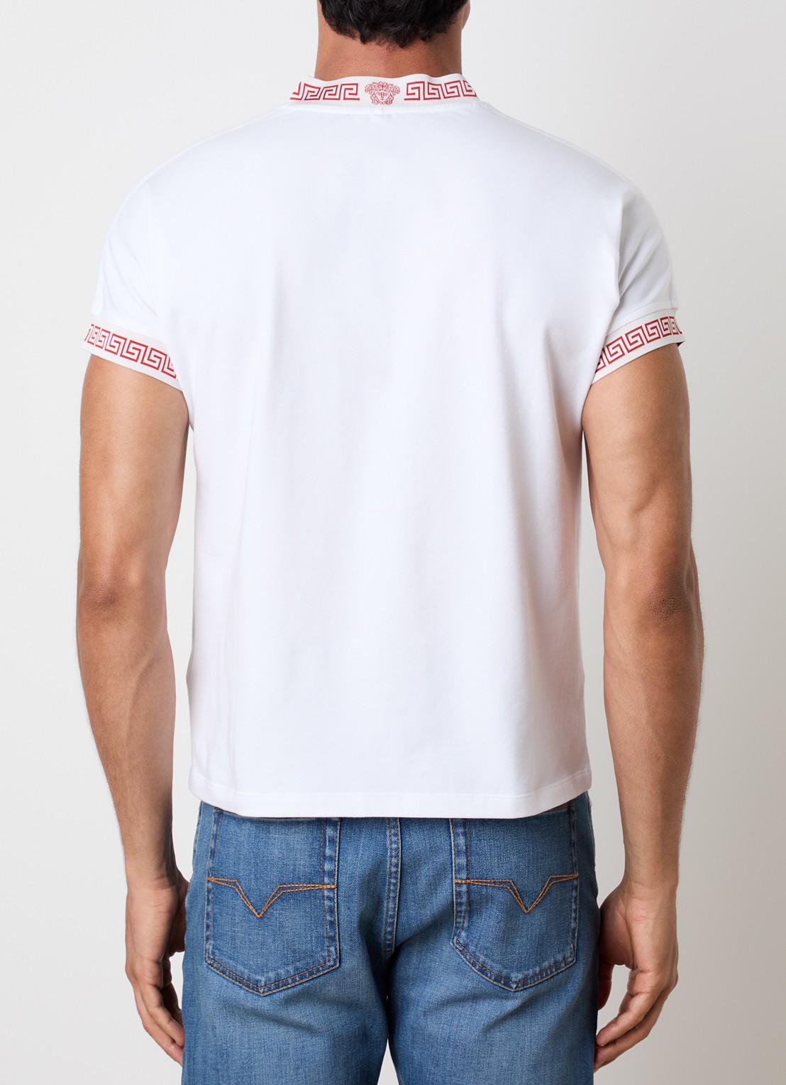 Versace Medusa Grace T-shirt met V-hals - achterkant 5 wit