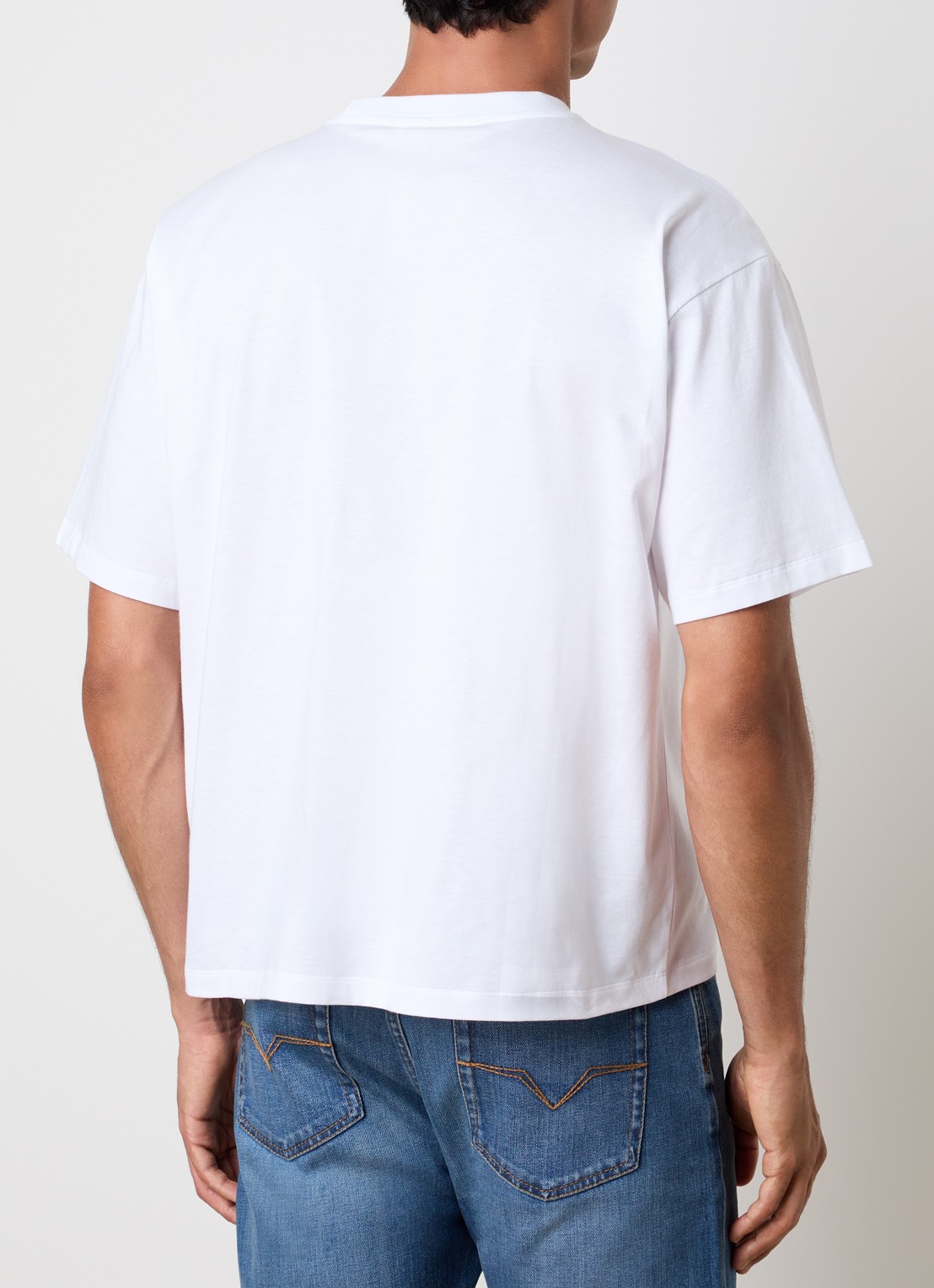 Versace Medusa T-shirt met logoborduring - achterkant wit